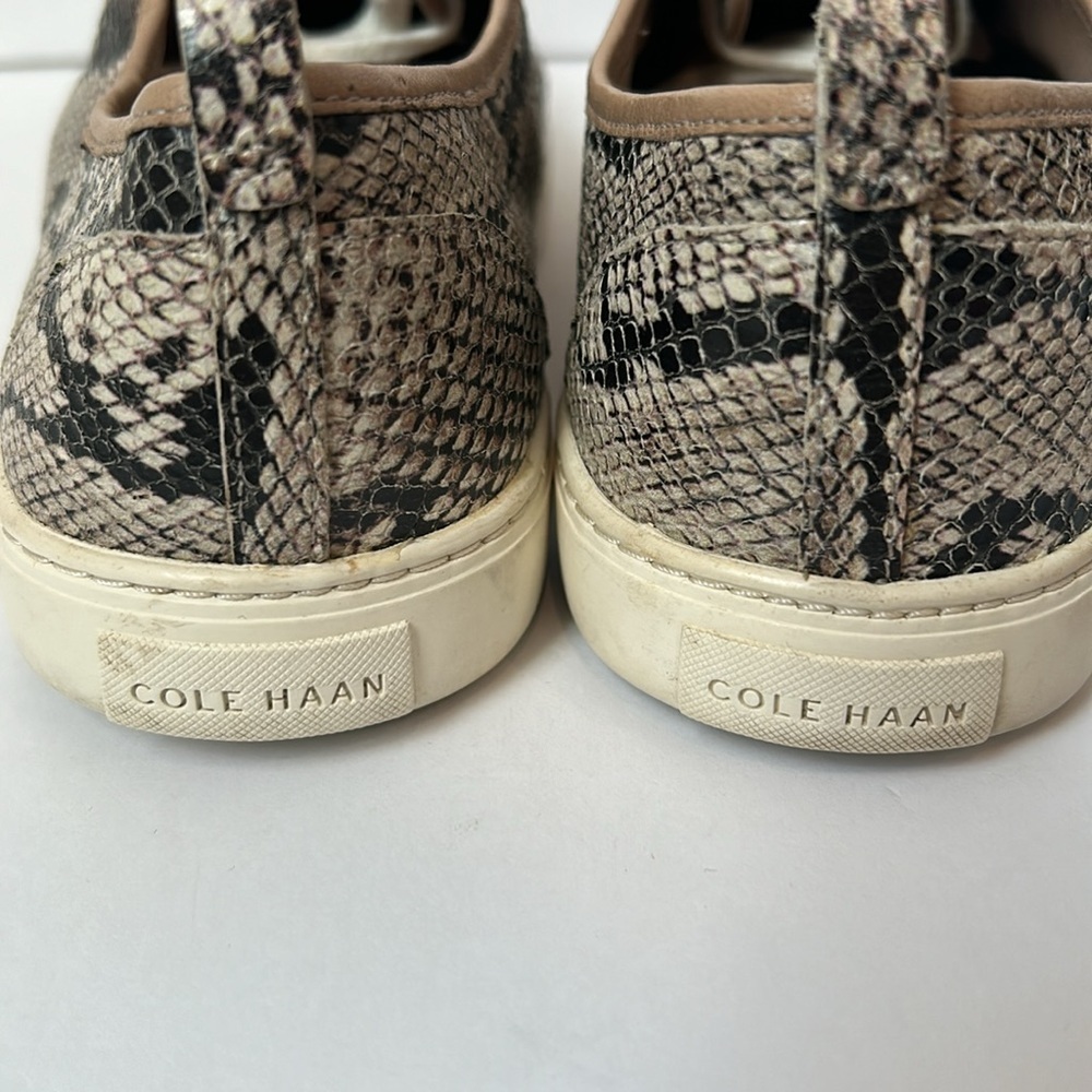 Cole Haan Hendrix Snake Print Laceup Sneakers Leather Animal Print Size 8 - Picture 6 of 13